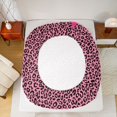 thumbnail image 4 of Manfei Wild Cheetah Animal Pattern Fitted Sheet Full,Pink Coquette Bowknot Bed Set,3 Pieces,1 Fitted Sheet and 2 Pillowcases, 4 of 6