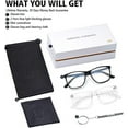thumbnail image 7 of Tanlys 2 Pack Blue Light Blocking Glasses for Computer Eye Strain [Dry Eye & Sour Eye], Anti UV Reduce Headache Classic Bluelight Blocker Glasses Men Women, 7 of 7