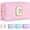 Pink, variant on Preppy Bag, Monogrammed Makeup Bags with Zipper, Cute Makeup Pouch, Initial Birthday Gifts Bag for Daughter Friends Sister, Preppy Things for Girls (Purple h)