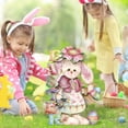 thumbnail image 3 of CoreLiving Outdoor Easter Decorations Large Metal Vintage Bunny with Carrot Eggs Farmhouse Rustic Yard Decoration with Stakes for Lawn Garden Front Porch Outside Spring Party, 3 of 9
