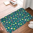 thumbnail image 4 of Rateoe Mushrooms Pattern Flannel Door Mat Indoor Outdoor Entrance, Waterproof All-Weather Doormat,Fade Resistant, Low Profile Entryway Mat 16x24in, 4 of 7