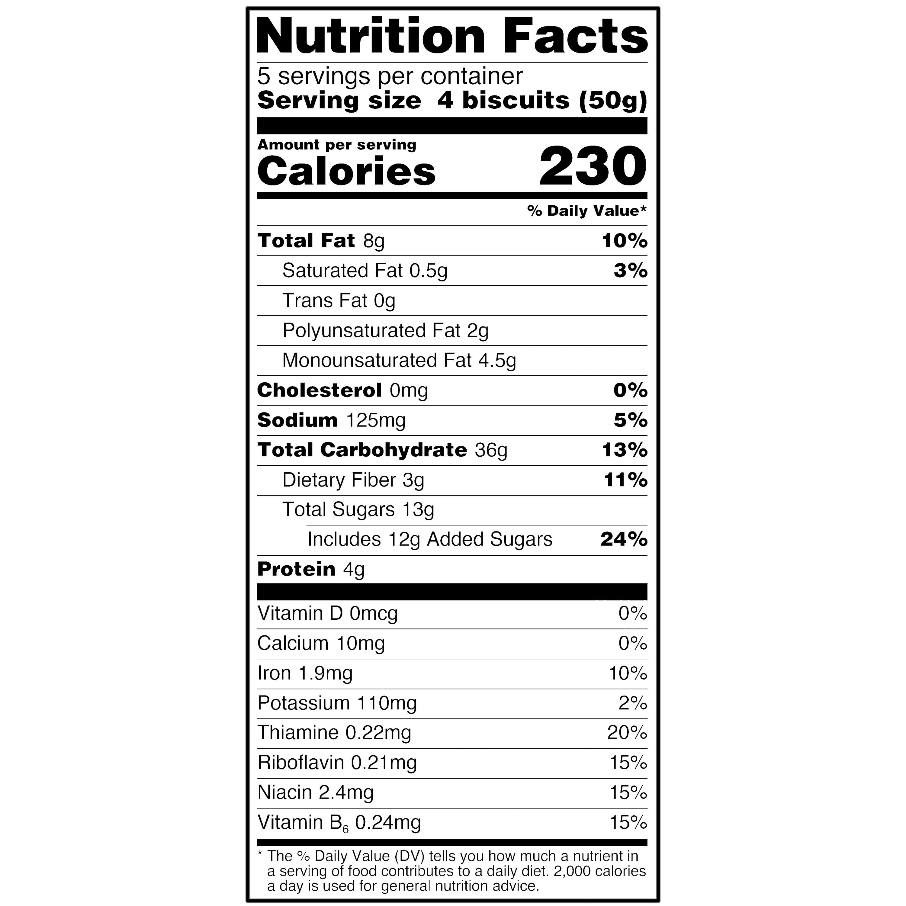 Great Value Blueberry Breakfast Biscuits, 8.8 oz, 5 Count