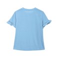 thumbnail image 5 of Mgmyaa T-Shirt à Manches Courtes pour Filles, Manches à Volants Mignonnes, Col Rond, Blouse d'Été Décontractée, 5 of 5