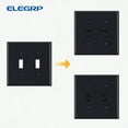 thumbnail image 3 of Wall Plate Midsize Toggle ,2 Gang,Black (10-Pack), 3 of 6