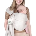 thumbnail image 1 of Ring Sling - Portabebés 100% muselina de algodón en la parte delantera y en el pecho de recién nacido a niño pequeño y honda de bebé (beige), 1 of 5
