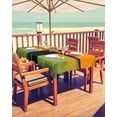 thumbnail image 2 of Boanket Outdoor Tablecloth with Umbrella Hole for Patio/Picnic/Party/Camping, Red Orange Green Waterproof Table Cloth Rectangle Table Cover Washable, Modern Oil Painted Art Geometric (60"x 102"), 2 of 7