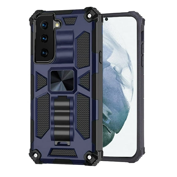For Samsung Galaxy S22 Heavy Duty Stand Hybrid Shockproof [Military Grade] Rugged Protective with Built-in Kickstand Cover ,Xpm Phone Case [ Blue ]