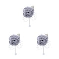 thumbnail image 1 of Monstrate Encantador ramillete Elegancia atemporal para eventos de boda Ocasiones formales Broches gris claro Type1 NO1, 1 of 6