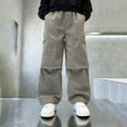 thumbnail image 3 of RMGVDSD Boys Casual Pants Cargo Trousers Kids Elastic Waist Athletic Joggers With Pockets Spring Autumn Comfortable Outdoor Playwear Casual Pant Activewear, 3 of 5
