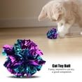 thumbnail image 6 of 3Pcs Interactive Cat Toys Large Kitten Pet Crinkle Balls Colorful Shiny Crackle Paper, 6 of 7