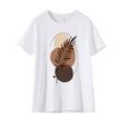 thumbnail image 1 of Birdeem Chemise Décontractée Imprimée pour Femmes Col Rond Manches Courtes Tee Tops Manches Courtes Blouses Col Rond Chemises, 1 of 1