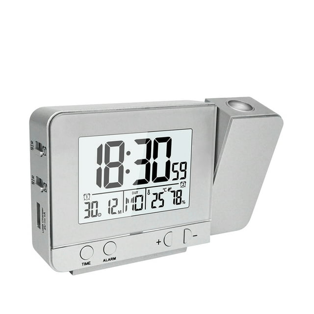 Proyección Despertador para Dormitorio Con Termómetro Higrómetro Proyecto Digital Reloj De Tomshoo Reloj