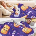 thumbnail image 5 of Festive Halloween Pattern Camping Blankets Bed Throws and Cozy Travel Blanket Fluorescence 70x55in Double Sided, 5 of 8