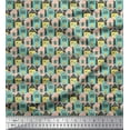 thumbnail image 1 of Soimoi Gray Rayon Fabric House Architectural Printed Fabric 1 Yard 56 Inch Wide, 1 of 5