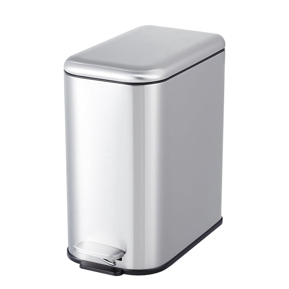 Garvee 3.2 Gallon Trash Can with Lid, Soft Close, Garbage Can, Silver