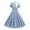 Light Blue, variant on Women's 1950s Retro Style Dresses Vintage Short Sleeve Tie Neck Swing Dress Midi Prom Dress with Belt, Guest Dresses for Women(Purple,XXL)