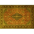 thumbnail image 1 of Ahgly Company Machine Washable Indoor Rectangle Medallion Yellow Traditional Area Rugs, 3' x 5', 1 of 4