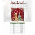 thumbnail image 6 of No Hook Shower Curtain with Snap in Liner, Christmas Poinsettia Pet Dog Snowflake in Red Background Shower Curtains for Bathroom, Washable Shower Curtain Liner Set with Mesh Top Window, 72"x96", 6 of 6