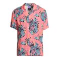 thumbnail image 4 of Stitch Men’s and Big Men’s Floral Button Up Shirt with Short Sleeves, Sizes S-3XL, 4 of 5