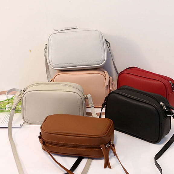 WHAMVOX  Small Square Bag Simple Stone Pattern Handbag Woman