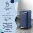 thumbnail image 6 of happimess Betty Retro Mini 3.2-Gallon Step-Open Trash Can, Denim Blue, HPM1012F, 6 of 7