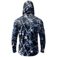 thumbnail image 5 of Men Hooded Long Sleeve Sun Protection Jacket Camouflage Print Lightweight Pullover Outdoor Casual Top with Zipper Pocket, 5 of 7