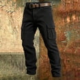 thumbnail image 5 of Mens Corduroy Pants Straight Wide Leg Button Work Pants Vintage Cargo Pants with Multi Pockets for Streetwear, 5 of 9