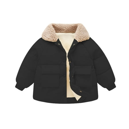 

Aompmsdx Toddler Fleece R Coat Jacket Warm Baby Winter Coats Kids Outerwear Boys Girlsjackets