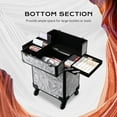 thumbnail image 5 of Byootique Rolling Makeup Train Case Cosmetic Trolley Organizer Salon CB Graystone, 5 of 9