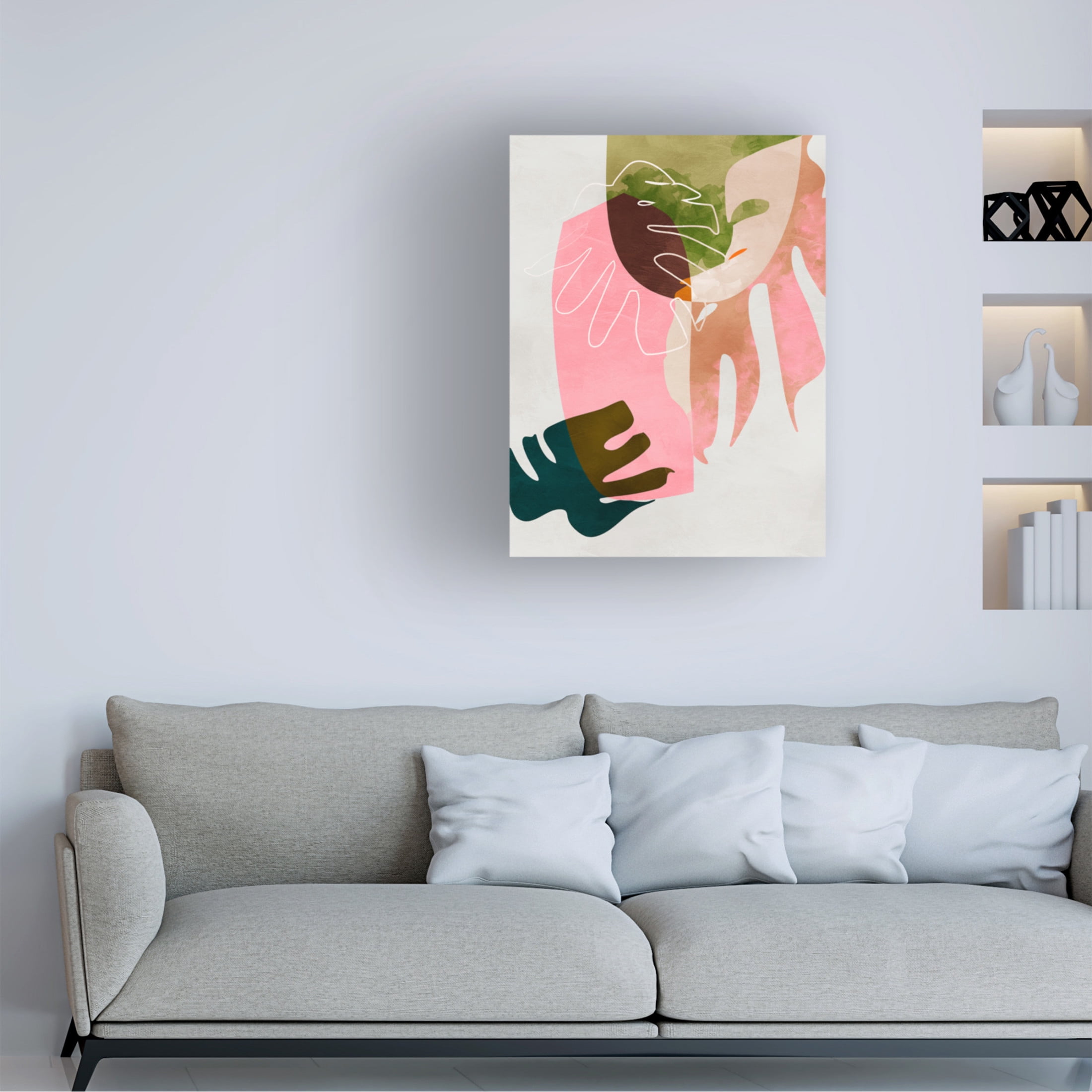 Trademark Fine Art Ana Rut Bre Leaves cut out Canvas Wall Art