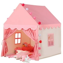 Moncoland Princess Castle Kids Tent for 3-8 Years Girls Toddlers Large Canvas Indoor Playhouse