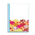 thumbnail image 1 of Protège-feuilles Géométriques Motif Sakura Portfolio Classeur, 1 of 3