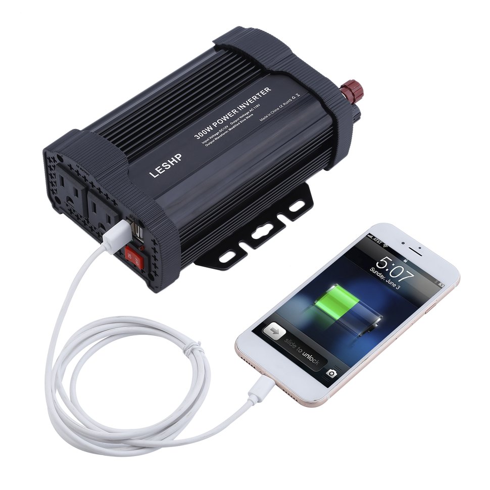 DC 12V To AC 110V 300W Automobile Transformer Multiple