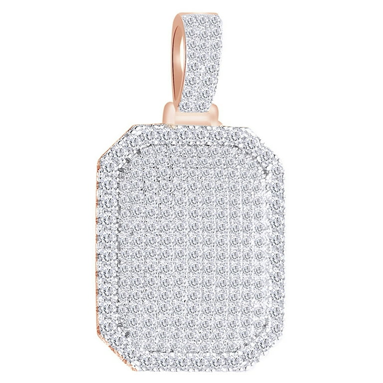 Iced out hotsell dog tag pendant