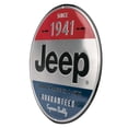 Large Aged Looking Only In A jeep Sign 18 Round - Reproduction Vintage Signs