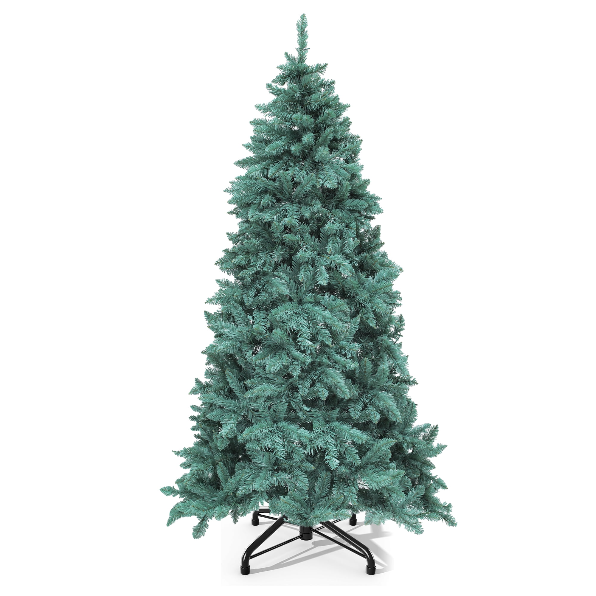 Uforic 6ft Pre-Lit Spruce Artificial Christmas Tree,Hinged Artificial Christmas Tree with 880 Branch Tips,300 Warm-White Lights, for Home, Office, and Party Decor