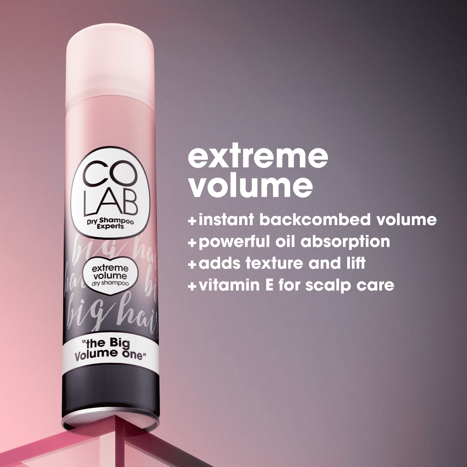 (2 pack) COLAB Dry Shampoo Extreme Volume Supersize - Bergamot and Rose Scented - 8.3oz