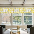thumbnail image 4 of Curtain Valance for Windows Yellow Geometric Stripes Kitchen Curtain Valances Modern Abstract Lines Valances Window Treatments Short Curtains for Kitchen Living Room Bedroom Home Decor 54x18 Inch, 4 of 9