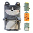 thumbnail image 4 of TheFound Household Office Flannel Blanket Cartoon Double Layer Nap Blanket, 4 of 6