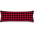 thumbnail image 5 of Buffalo Check Plaid Body Pillow Cover Farmhouse Rustic Patch Woodland Checkered Plaids Red and Black Long Pillow Case Protector with Zipper Rectangle Soft Pillow Cases Covers for Bedroom 20"x54", 5 of 6