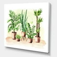 thumbnail image 3 of Designart ' Indoor Green Home House Plants in Pots I ' Traditional Canvas Wall Art Print, 3 of 4