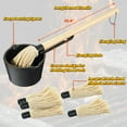 thumbnail image 5 of Cast Iron Pot BBQ Sauce Brushes, Cookware Basting Brush, Grilling Accessories, Saucepan with 6PCS Brush Head& 2PCS Brush Handle, 5 of 7