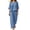 Sky Blue#two piece set for women#7, variant on VBTAPA Womens Pants Sets 2 Piece Outfits Cotton Linen Half Sleeve Tops with Wide Leg Palazzo Pants Summer Lounge Set Army Green M