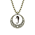 thumbnail image 1 of Collar de luna Unbranded Hipocampo vida marina negro silueta Cadena Joyas, 1 of 3
