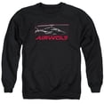 thumbnail image 1 of Airwolf Grid Adult Crewneck Sweatshirt Black, 1 of 1
