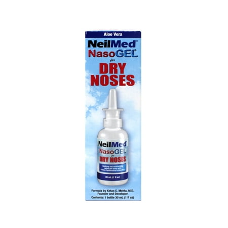 NasoGel Water Soluble Saline Nasal Gel Spray for Dry Noses by NeilMed - 1 fl.oz.- 30 ml