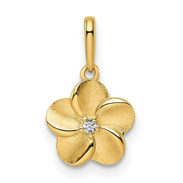 14K Yellow Gold Flower Pendant