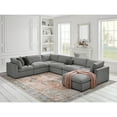 thumbnail image 3 of Rustic Manor Saniyah Grey Linen Sofa Seat, Armless, 3 of 11