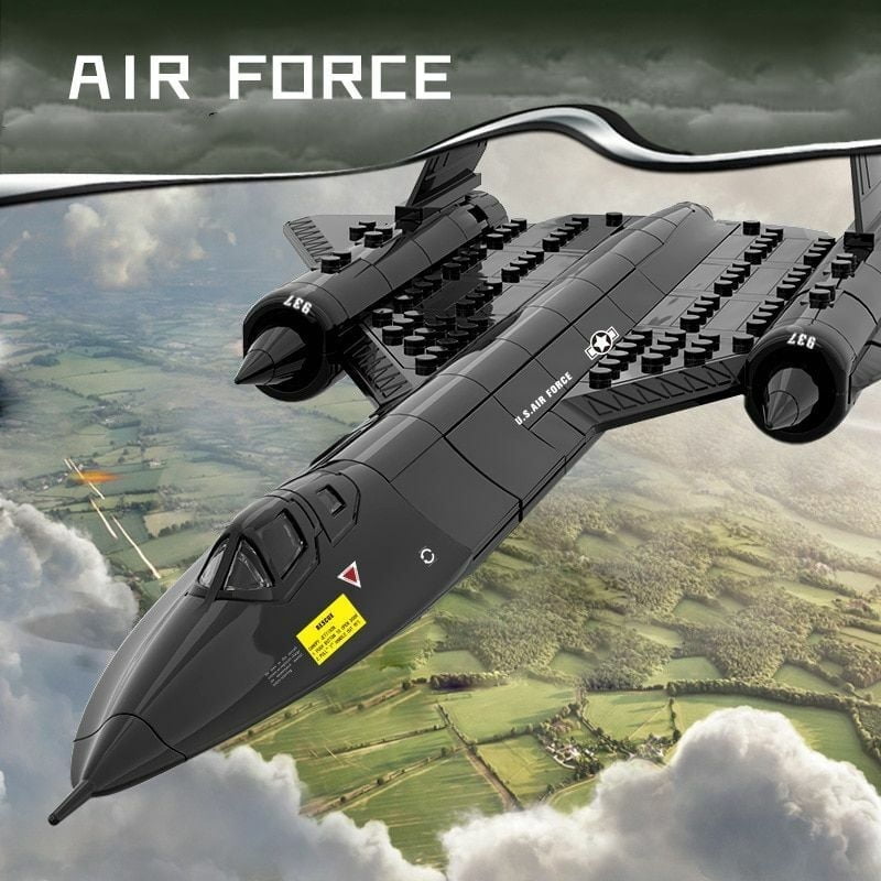 SR-71 Blackbird Reconnaissance Aircraft Model Building Blocks Set MOC Brick Toys