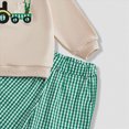 thumbnail image 5 of NOLDARES Toddler Baby Boy Clothes Set Letter Print Crew Neck Long Sleeve Sweatshirt Elastic Pants 2Pcs Fall Outfits Size:12-18 M,Beige, 5 of 7